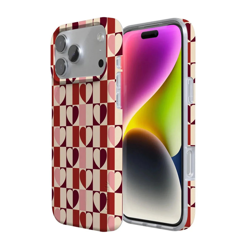 Love's a Game | Retro Hearts Case Phone Case Casetry 