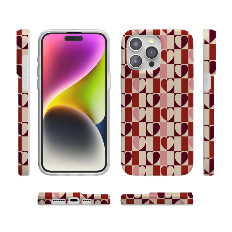 Love's a Game | Retro Hearts Case Phone Case Casetry 