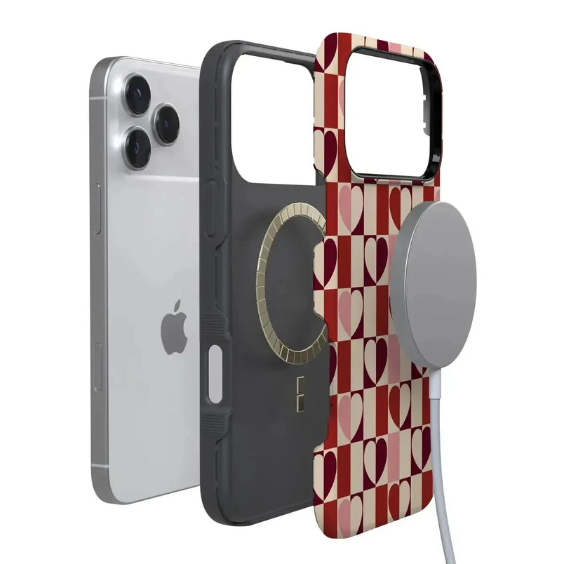 Love's a Game | Retro Hearts Case Phone Case Casetry 
