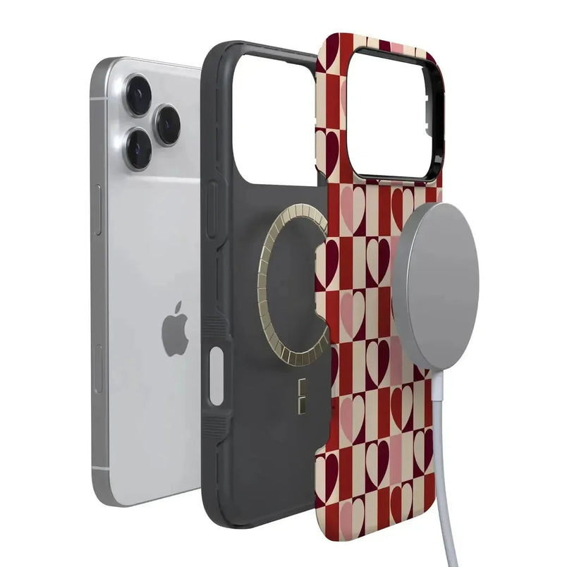 Love's a Game | Retro Hearts Case Phone Case Casetry