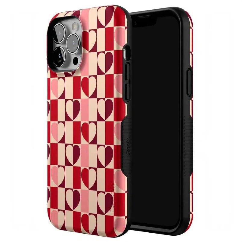 Love's a Game | Retro Hearts Case Phone Case Casetry 