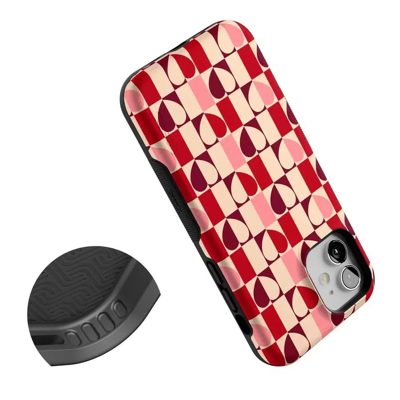 Love's a Game | Retro Hearts Case Phone Case Casetry 