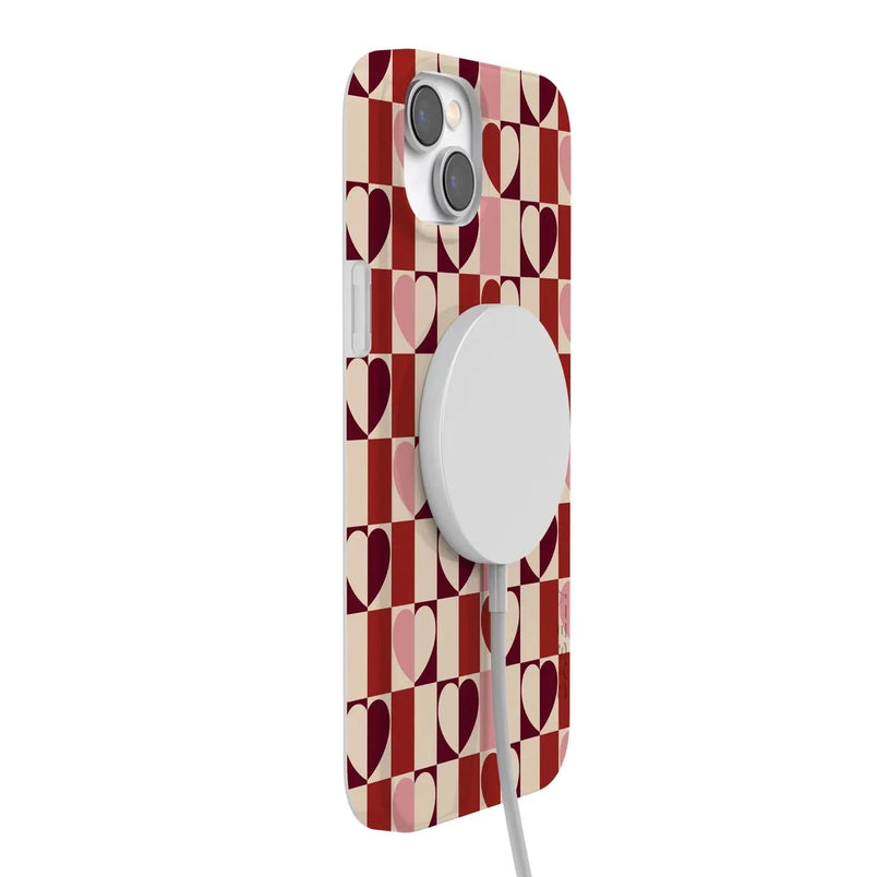 Love's a Game | Retro Hearts Case Phone Case Casetry 