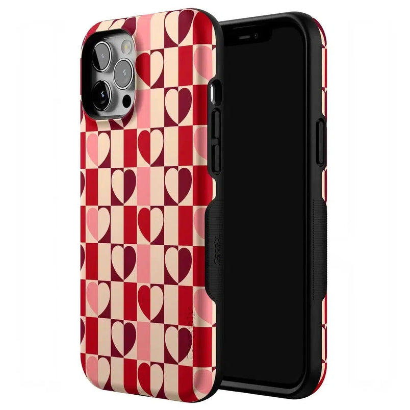 Love's a Game | Retro Hearts Case Phone Case Casetry 