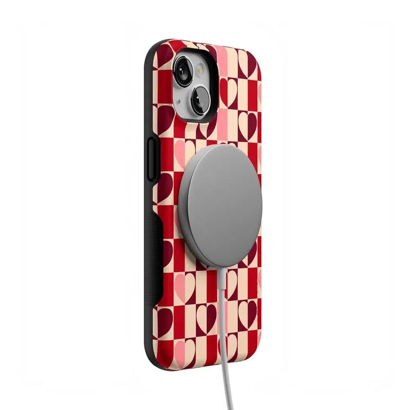 Love's a Game | Retro Hearts Case Phone Case Casetry 