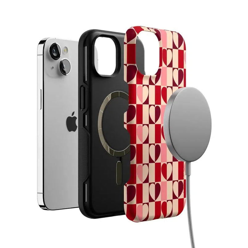 Love's a Game | Retro Hearts Case Phone Case Casetry 