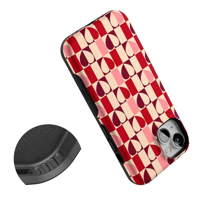 Love's a Game | Retro Hearts Case Phone Case Casetry 