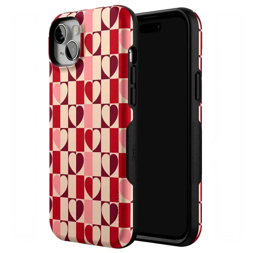 Love's a Game | Retro Hearts Case Phone Case Casetry 