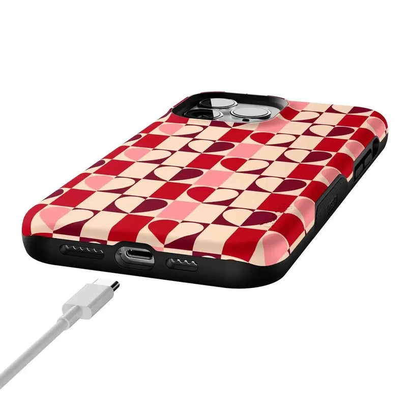 Love's a Game | Retro Hearts Case Phone Case Casetry 