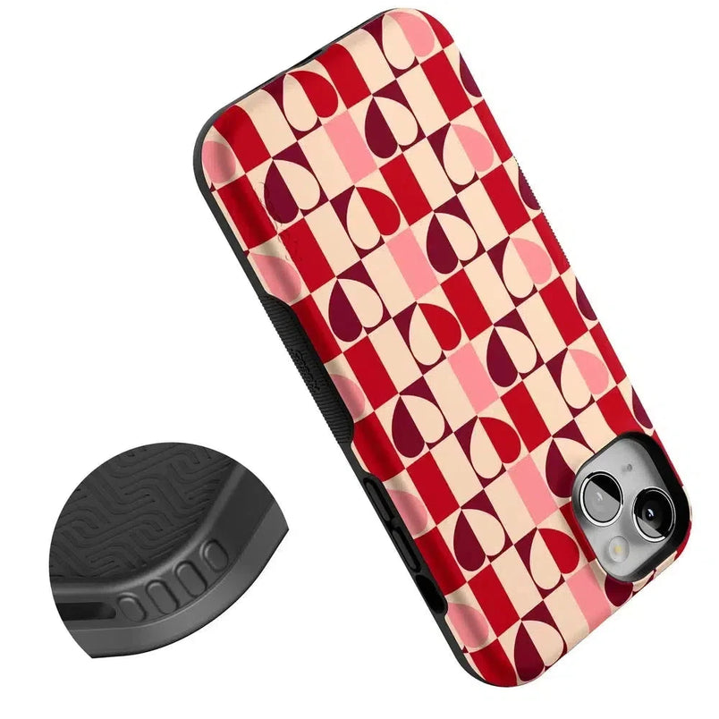 Love's a Game | Retro Hearts Case Phone Case Casetry 