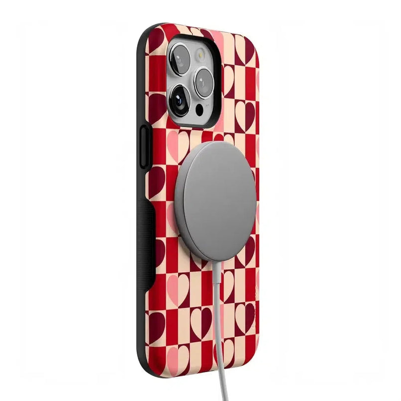 Love's a Game | Retro Hearts Case Phone Case Casetry 