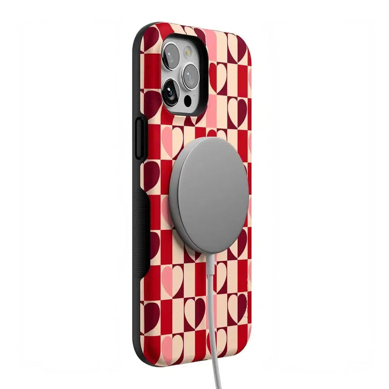 Love's a Game | Retro Hearts Case Phone Case Casetry 