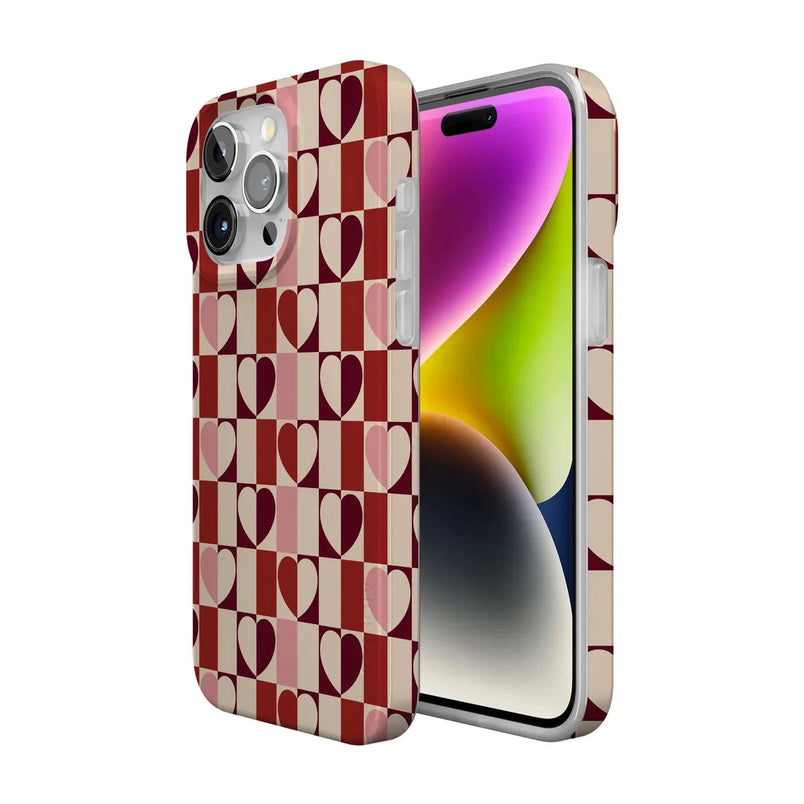 Love's a Game | Retro Hearts Case Phone Case Casetry 