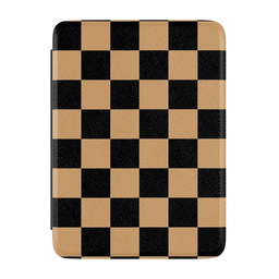 Fit Check | Black & Brown Checkerboard Kindle Case | Casely