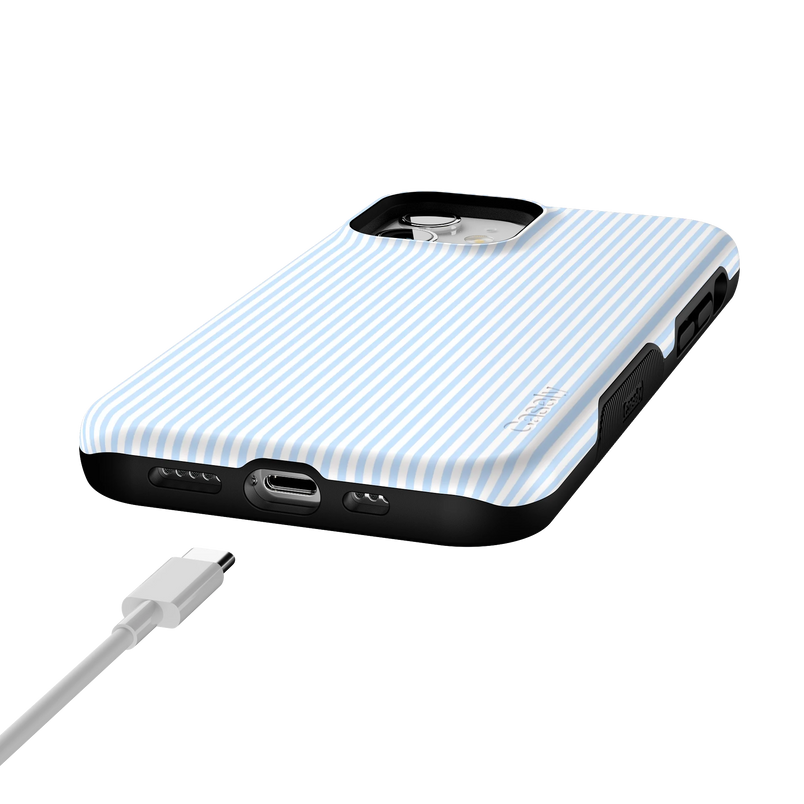 Stripes and the City | Light Blue Pinstripe Case