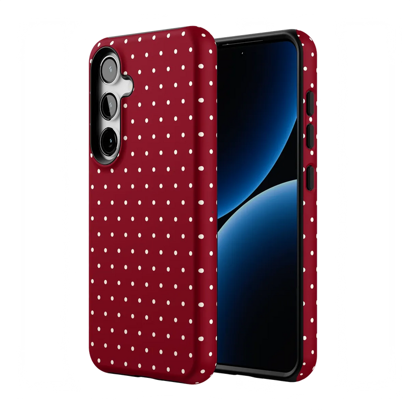 On the Dot | Maroon Polka Dot Case