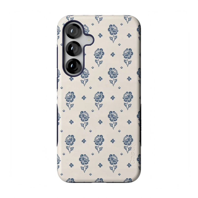 Seaside Stitch | Vintage Roses Case - Galaxy S25 Plus