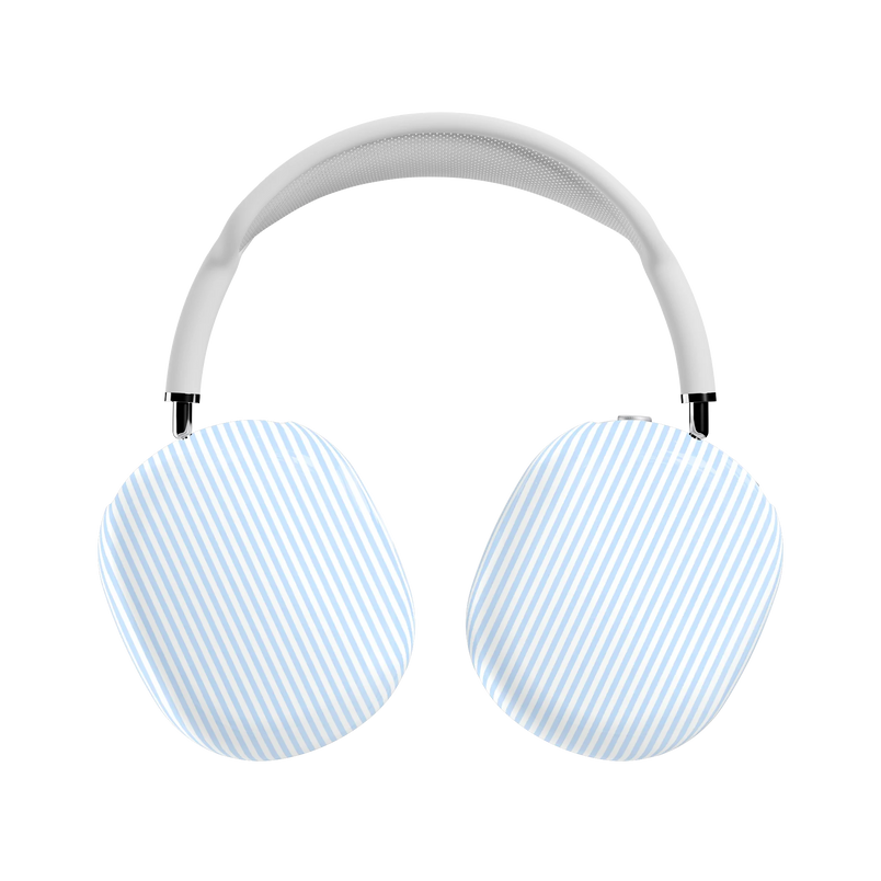 Stripes and the City | Light Blue Pinstripe AirPods Max Case - AirPods Max