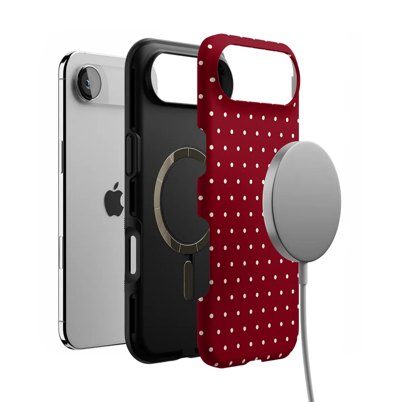 On the Dot | Maroon Polka Dot Case