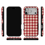 Scarlet Stitch | Red Houndstooth Case