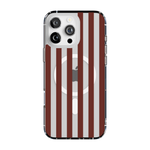 Sunday in Brooklyn | Burgundy Stripes Case - iPhone 16 Pro