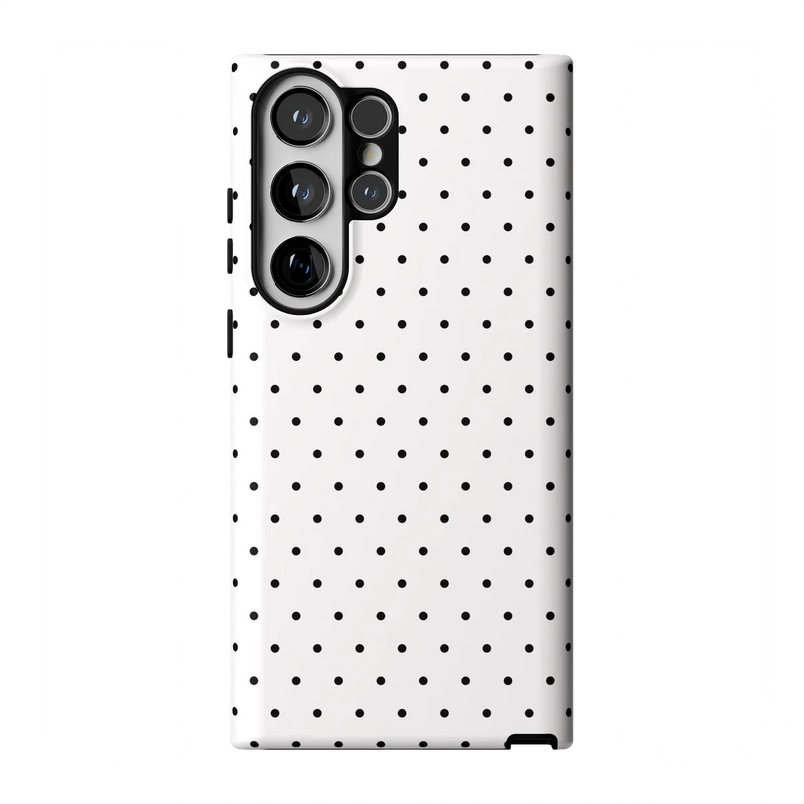 On the Dot | White Polka Dot Case