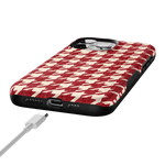 Scarlet Stitch | Red Houndstooth Case