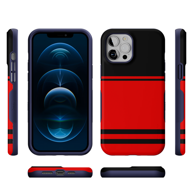 Storm Warning | Black & Red Stripes Case