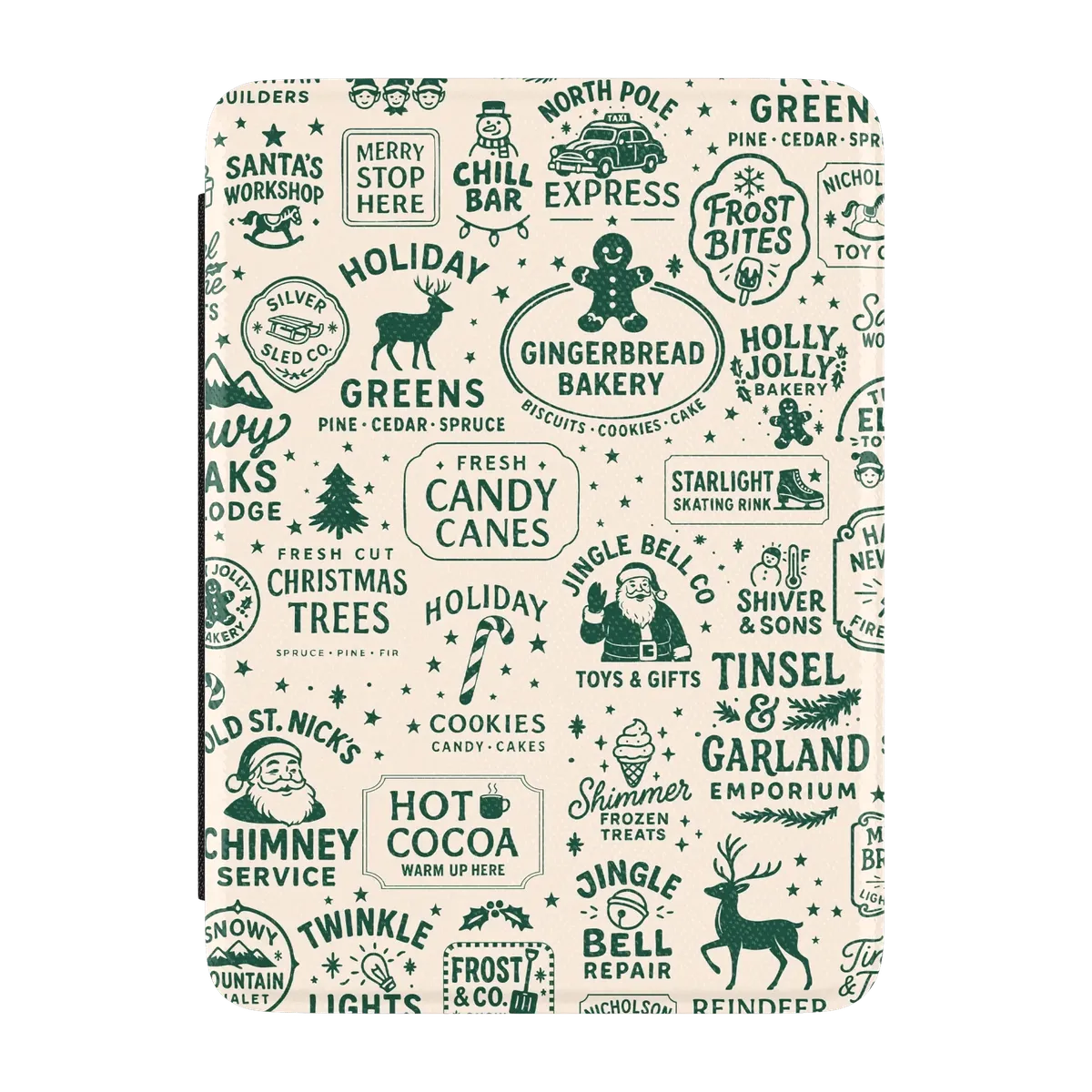 Santa's Stamps Holiday Market Kindle Case - Thumbnail 3