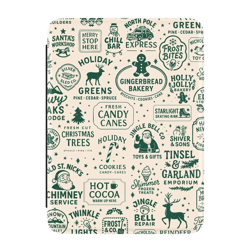 Santa's Stamps | Holiday Market Kindle Case | Casely