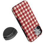 Scarlet Stitch | Red Houndstooth Case
