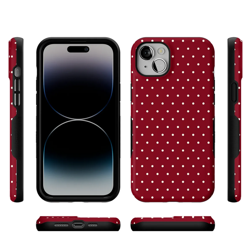 On the Dot | Maroon Polka Dot Case