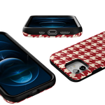 Scarlet Stitch | Red Houndstooth Case