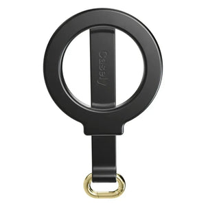 MagRing+ | Black Magnetic Adjustable Phone Ring with Keychain MagRing+ get.casely 
