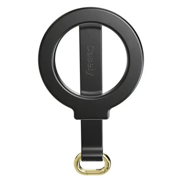 MagRing+ | Black Magnetic Adjustable Phone Ring with Keychain MagRing+ get.casely 