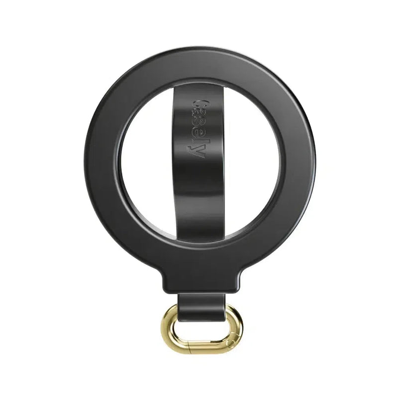 MagRing+ | Black Magnetic Adjustable Phone Ring with Keychain MagRing+ get.casely 