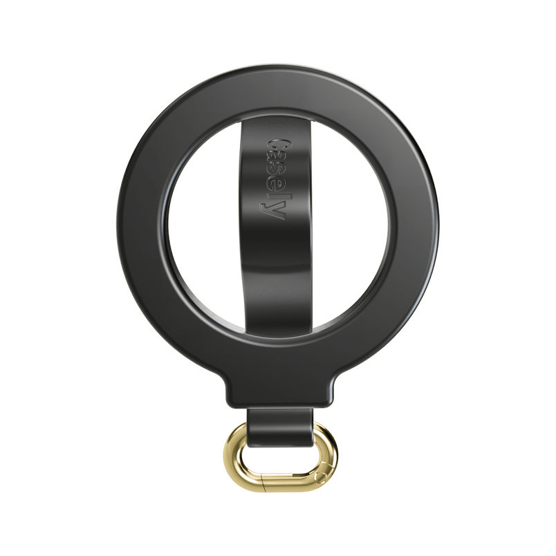 MagRing+ | Black Magnetic Adjustable Phone Ring with Keychain MagRing+ get.casely 