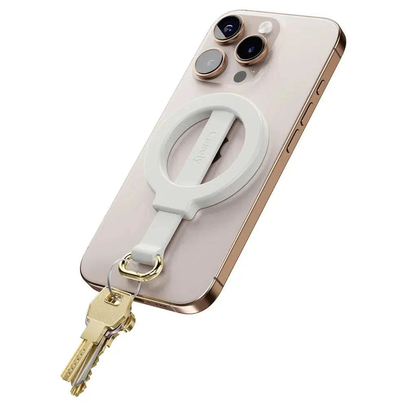 Casely MagRing+ | Bone White Magnetic Adjustable Phone Ring with Keychain Casely MagRing+ | Bone White Magnetic Adjustable Phone Ring with Keychain