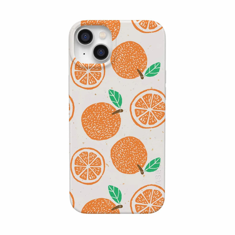 Main Squeeze | Orange Stamped Case iPhone Case get.casely Classic + MagSafe® iPhone 14 Plus 