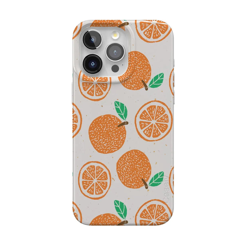 Main Squeeze | Orange Stamped Case iPhone Case get.casely Classic + MagSafe® iPhone 15 Pro Max 