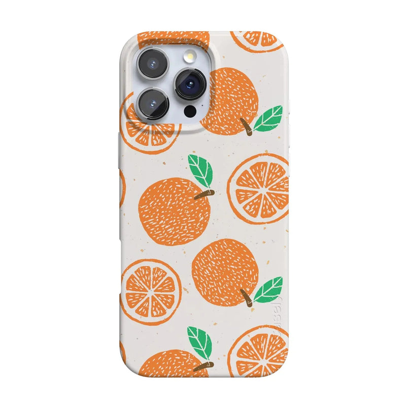 Main Squeeze | Orange Stamped Case iPhone Case get.casely Classic + MagSafe® iPhone 16 Pro Max 