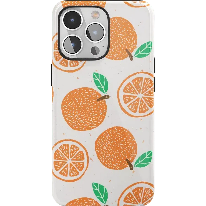 Main Squeeze | Orange Stamped Case iPhone Case get.casely Essential + MagSafe® iPhone 15 Pro Max