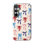 American Girlie | Red White & Blue Bows Case - Galaxy S24 Plus
