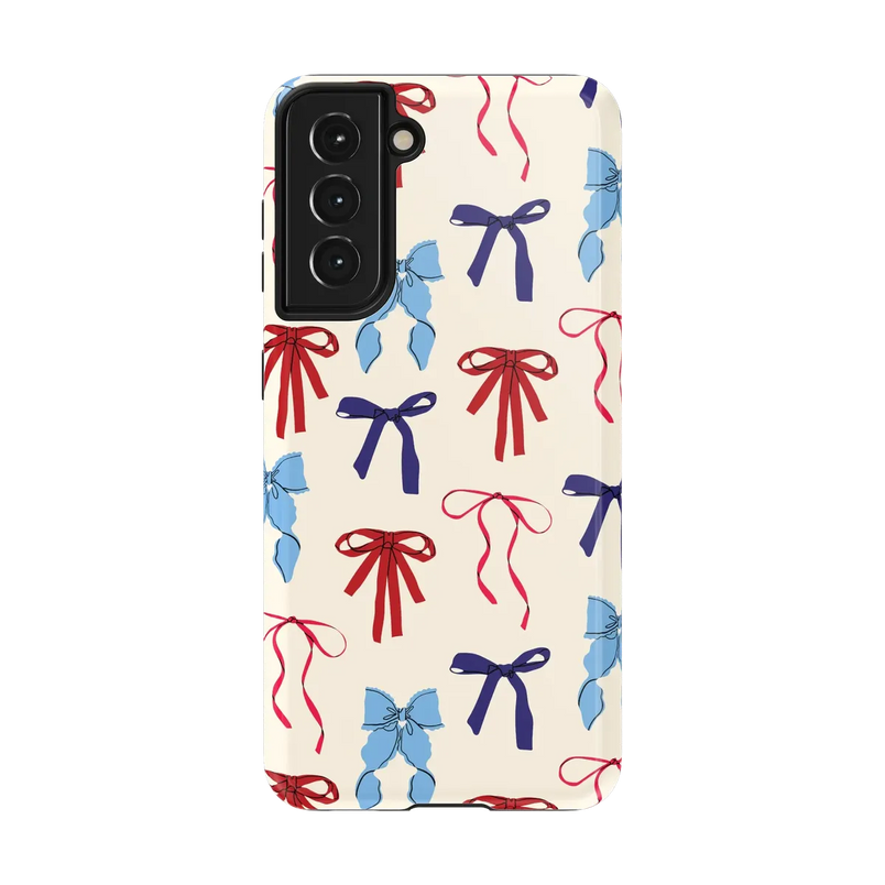 American Girlie | Red White & Blue Bows Case - Galaxy S21