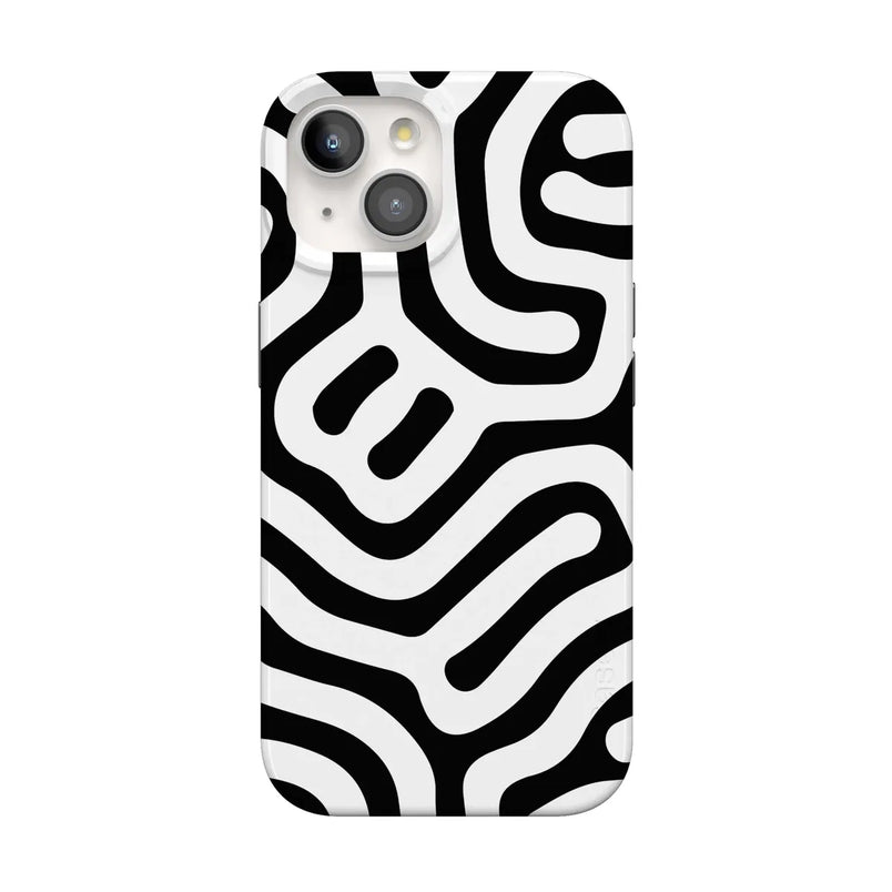 Maze | High Contrast Design Case Phone Case Casetry Classic + MagSafe® iPhone 15 