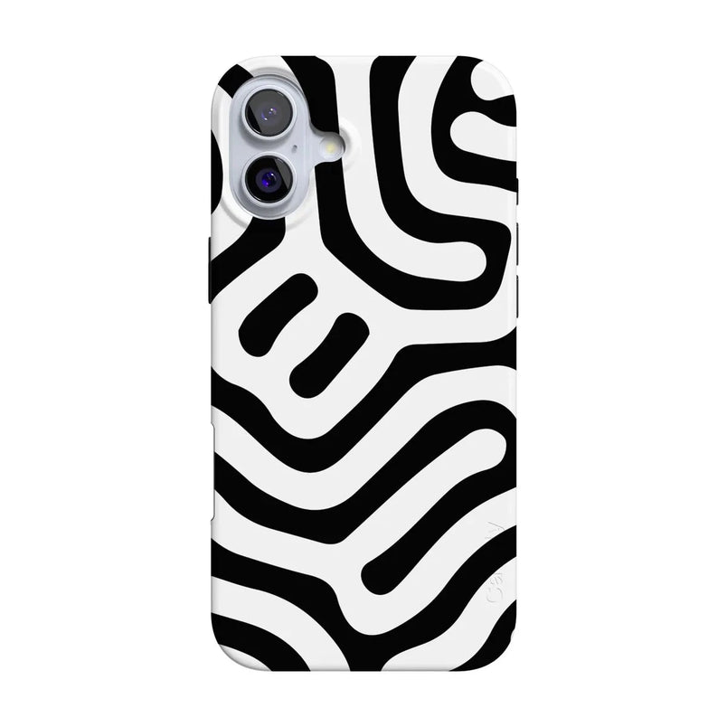 Maze | High Contrast Design Case Phone Case Casetry Classic + MagSafe® iPhone 16 