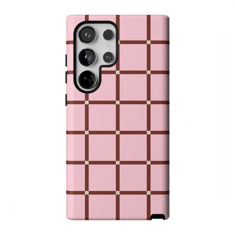 Uptown Gridlock | Pink Checkerboard Case