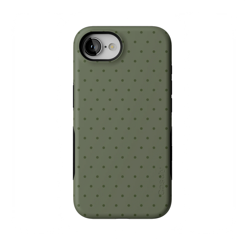 On the Dot | Olive Green Polka Dot Case - iPhone 16E