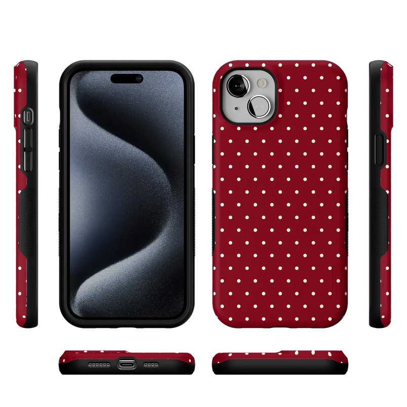 On the Dot | Maroon Polka Dot Case