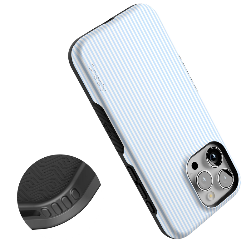 Stripes and the City | Light Blue Pinstripe Case
